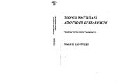 book Bionis Smyrnaei Adonidis Epitaphium - testo critico e commento