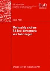 book Mehrseitig sichere Ad-hoc-Vernetzung von Fahrzeugen