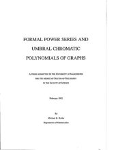 book Formal power series and umbral chromatic polynomials of graphs