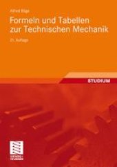 book Formeln und Tabellen zur Technischen Mechanik