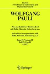 book Wolfgang Pauli: Wissenschaftlicher Briefwechsel mit Bohr, Einstein, Heisenberg u.a. Band IV, Teil IV, A:1957