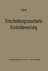 book Entscheidungsorientierte Kostenbewertung