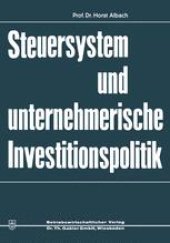 book Steuersystem und unternehmerische Investitionspolitik