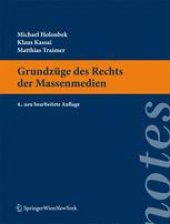 book Grundzüge des Rechts der Massenmedien