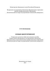 book Функции одной переменной: учебно-методическое пособие