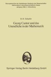 book Georg Cantor und das Unendliche in der Mathematik: Vorgetragen in der Sitzung vom 31. Oktober 1981