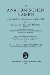 book Die anatomischen Namen: Ihre Ableitung und Aussprache