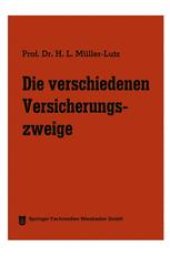 book Die verschiedenen Versicherungszweige