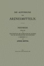 book Die Auffindung von Arzneimitteln: Festrede