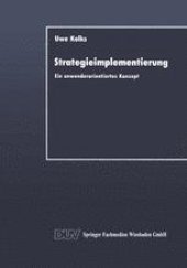 book Strategieimplementierung: Ein anwenderorientiertes Konzept