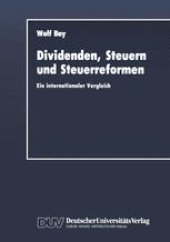 book Dividenden, Steuern und Steuerreformen: Ein internationaler Vergleich