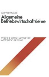 book Allgemeine Betriebswirtschaftslehre