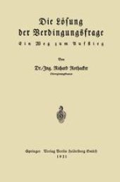 book Die Lösung der Verdingungsfrage: Ein Weg zum Aufstieg