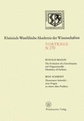 book The Evolution of a Coordination and Organometallic Chemistry of Surfaces. Elementarer Schwefel — neue Fragen zu einem alten Problem: 245. Sitzung am 6. Oktober 1976 in Düsseldorf