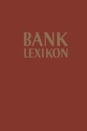 book Bank-Lexikon: Handwörterbuch für das Bank- und Sparkassenwesen