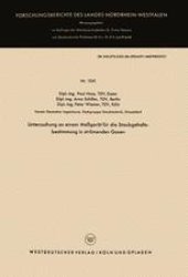 book Untersuchung an einem Meßgerät für die Staubgehaltsbestimmung in strömenden Gasen