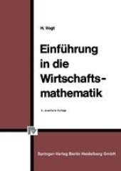 book Einführung in die Wirtschaftsmathematik