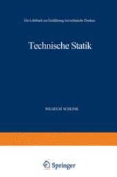 book Technische Statik: Ein Lehrbuch zur Einführung ins Technische Denken