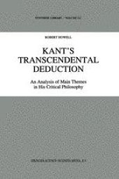 book Kant’s Transcendental Deduction: An Analysis of Main Themes in His Critical Philosophy