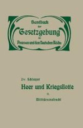 book Heer und Kriegsflotte: Militärstrafrecht