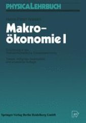 book Makroökonomie I: Einführung in die Volkswirtschaftliche Gesamtrechnung