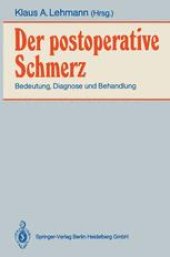 book Der postoperative Schmerz: Bedeutung, Diagnose und Behandlung