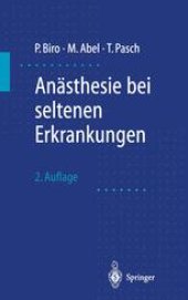 book Anästhesie bei seltenen Erkrankungen