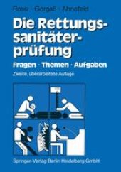 book Die Rettungssanitäterprüfung: Fragen · Themen · Aufgaben