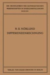 book Vorlesungen über Differenzenrechnung