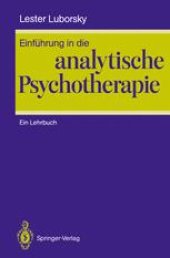 book Einführung in die analytische Psychotherapie: Ein Lehrbuch