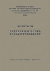 book Österreichisches Verfassungsrecht