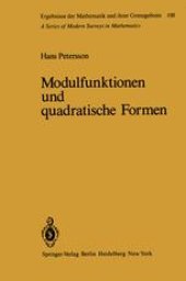 book Modulfunktionen und quadratische Formen