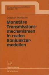 book Monetäre Transmissionsmechanismen in realen Konjunkturmodellen