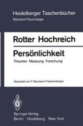 book Persönlichkeit: Theorien Messung Forschung