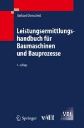 book Leistungsermittlungshandbuch für Baumaschinen und Bauprozesse