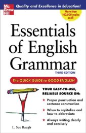 book Essentials of English grammar: the quick guide to good English