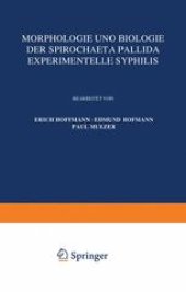 book Morphologie und Biologie der Spirochaeta Pallida Experimentelle Syphilis