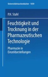 book Feuchtigkeit und Trocknen in der pharmazeutischen Technologie