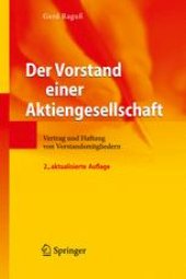 book Der Vorstand einer Aktiengesellschaft: Vertrag und Haftung von Vorstandsmitgliedern