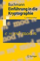 book Einführung in die Kryptographie