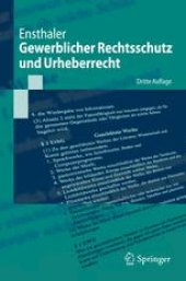 book Gewerblicher Rechtsschutz und Urheberrecht