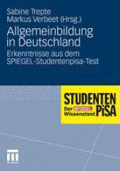 book Allgemeinbildung in Deutschland: Erkenntnisse aus dem SPIEGEL-Studentenpisa-Test