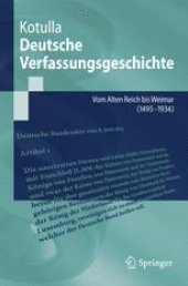 book Deutsche Verfassungsgeschichte: Vom Alten Reich bis Weimar (1495–1934)