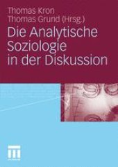 book Die Analytische Soziologie in der Diskussion