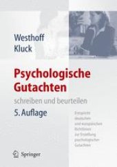 book Psychologische Gutachten: schreiben und beurteilen