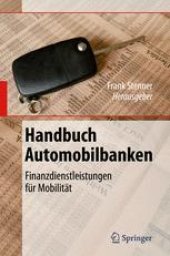 book Handbuch Automobilbanken: Finanzdienstleistungen für Mobilität