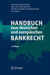 book Handbuch zum deutschen und europäischen Bankrecht