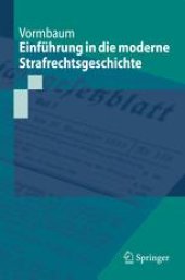 book Einführung in die moderne Strafrechtsgeschichte