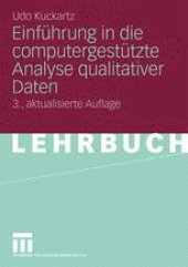 book Einführung in die computergestützte Analyse qualitativer Daten