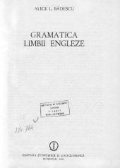 book Gramatica limbii engleze